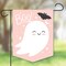 Big Dot of Happiness Pastel Halloween - Outdoor Home Decorations - Double-Sided Pink Pumpkin Party Garden Flag - 12 x 15.25 inches